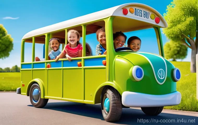 코코멜론 노래  Wheels on the Bus  분석 - **Prompt:** A heartwarming, close-up scene of a very young toddler (around 1-2 years old), wearing a...